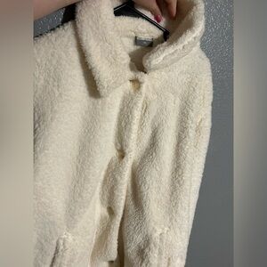 White fleece coat